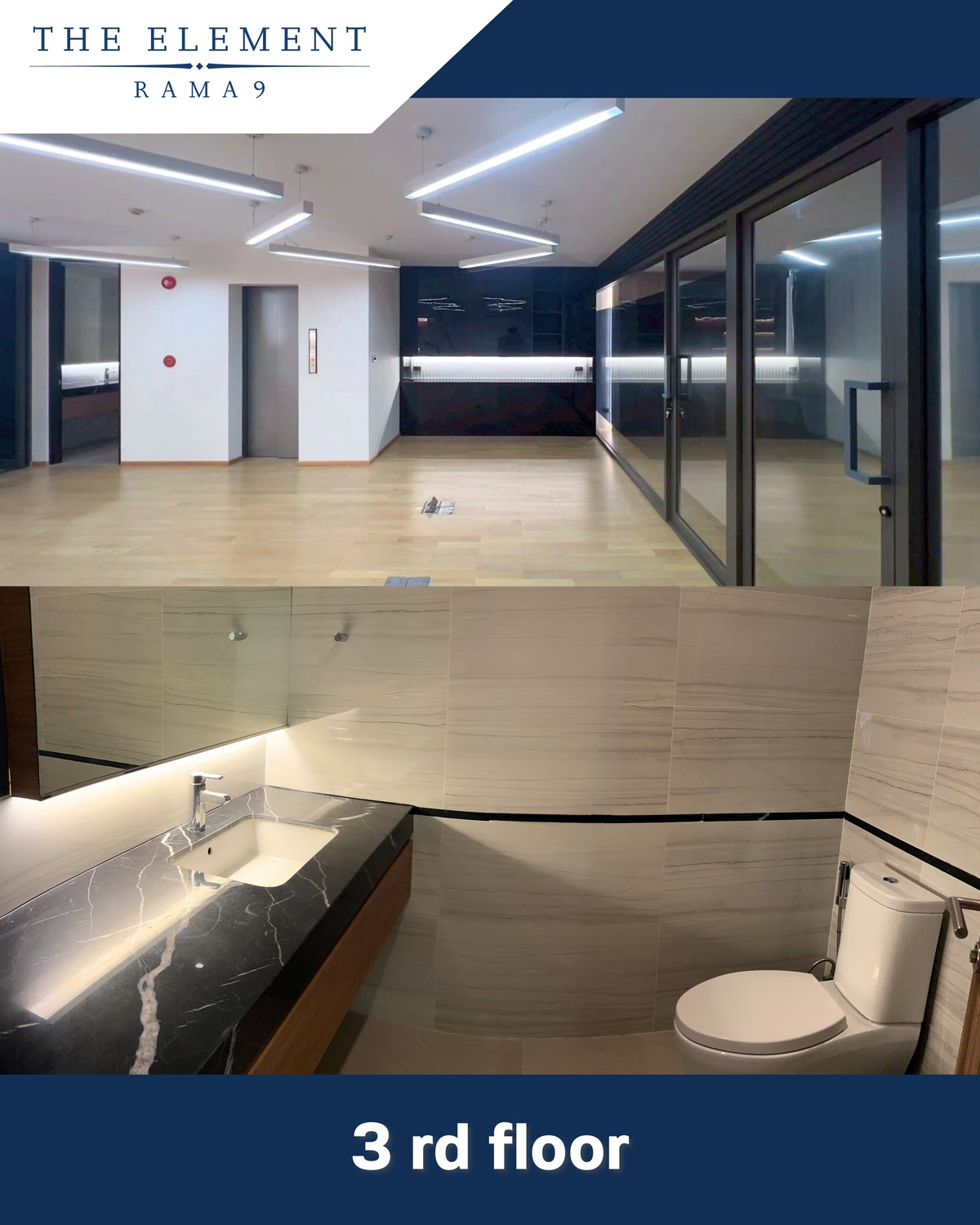 โฮมออฟฟิศพระราม 9 เพชรบุรีตัดใหม่ RCA : โฮมออฟฟิศหรู ย่านพระราม 9 | The Element Rama 9 Fully Built-in | Fully Furnished | Move-in Ready | ติดห้างเดอะไนท์ 1 นาที