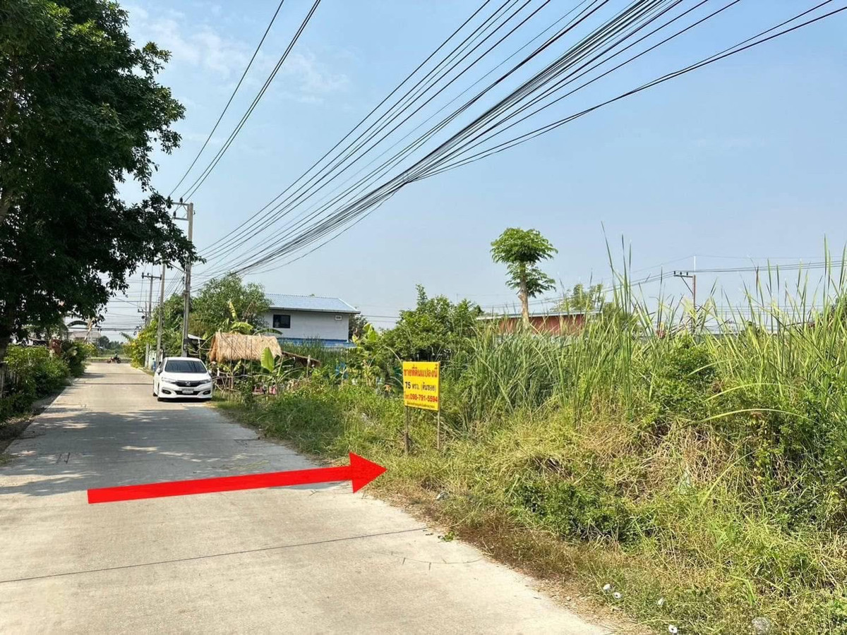 Land for sale at the beginning of Soi Bongkot 43, Liap Khlong 2 Road, Khlong Luang Subdistrict, Khlong Luang District, Pathum Thani Province. Loading...