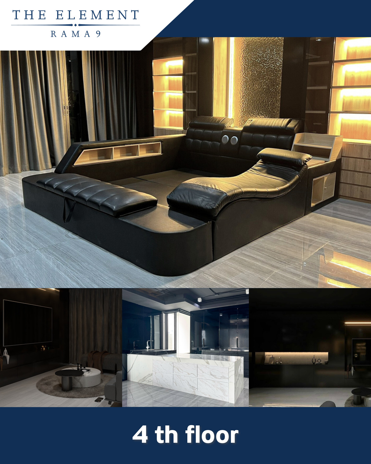 โฮมออฟฟิศพระราม 9 เพชรบุรีตัดใหม่ RCA : โฮมออฟฟิศหรู ย่านพระราม 9 | The Element Rama 9 Fully Built-in | Fully Furnished | Move-in Ready | ติดห้างเดอะไนท์ 1 นาที