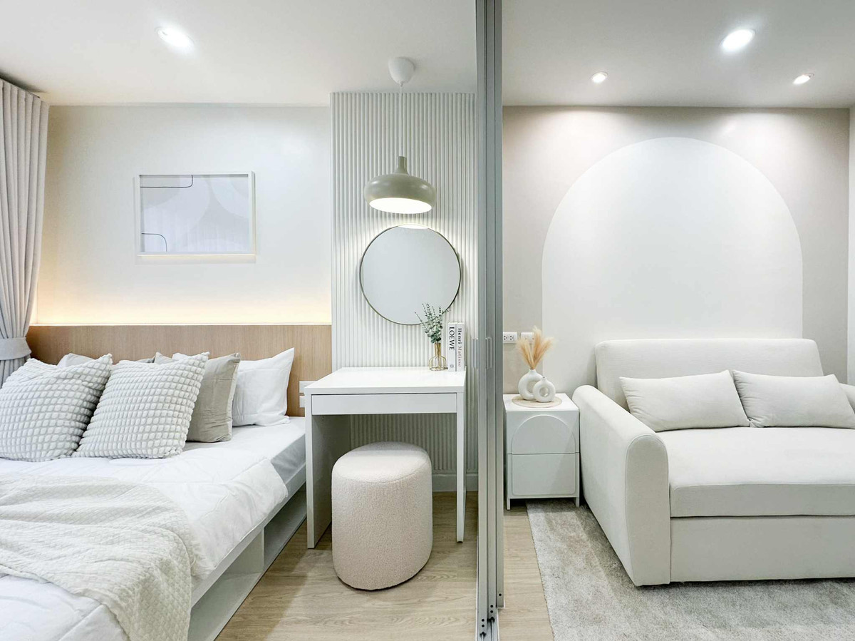 For SaleCondoOnnut, Udomsuk : K-6584 SALE !! Beautiful room, newly decorated, ready to move in, near BTS Si Nut.