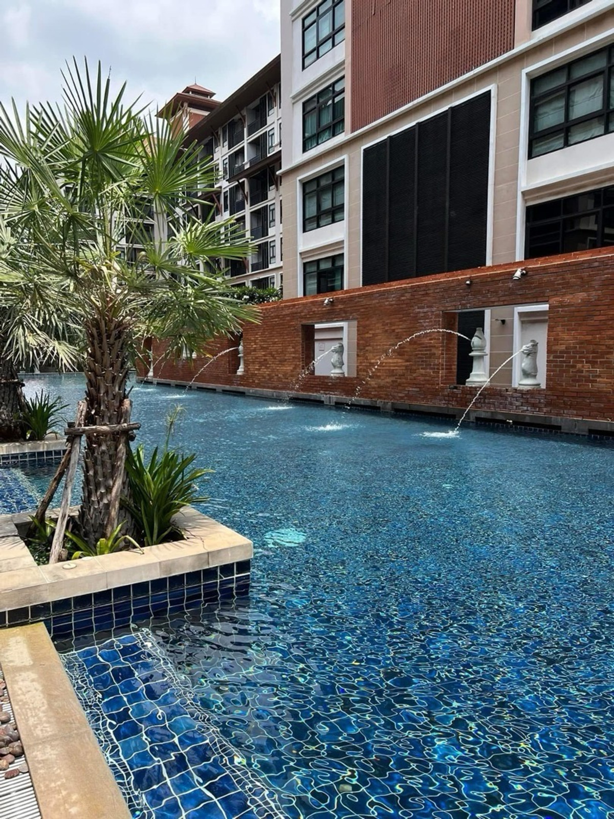 For RentCondoKaset Nawamin,Ladplakao : Condo for rent, Baan Navatara, along Kaset-Nawamin Expressway | 5th floor, swimming pool view, fully furnished, ready to move in, only 9,500 baht/month.