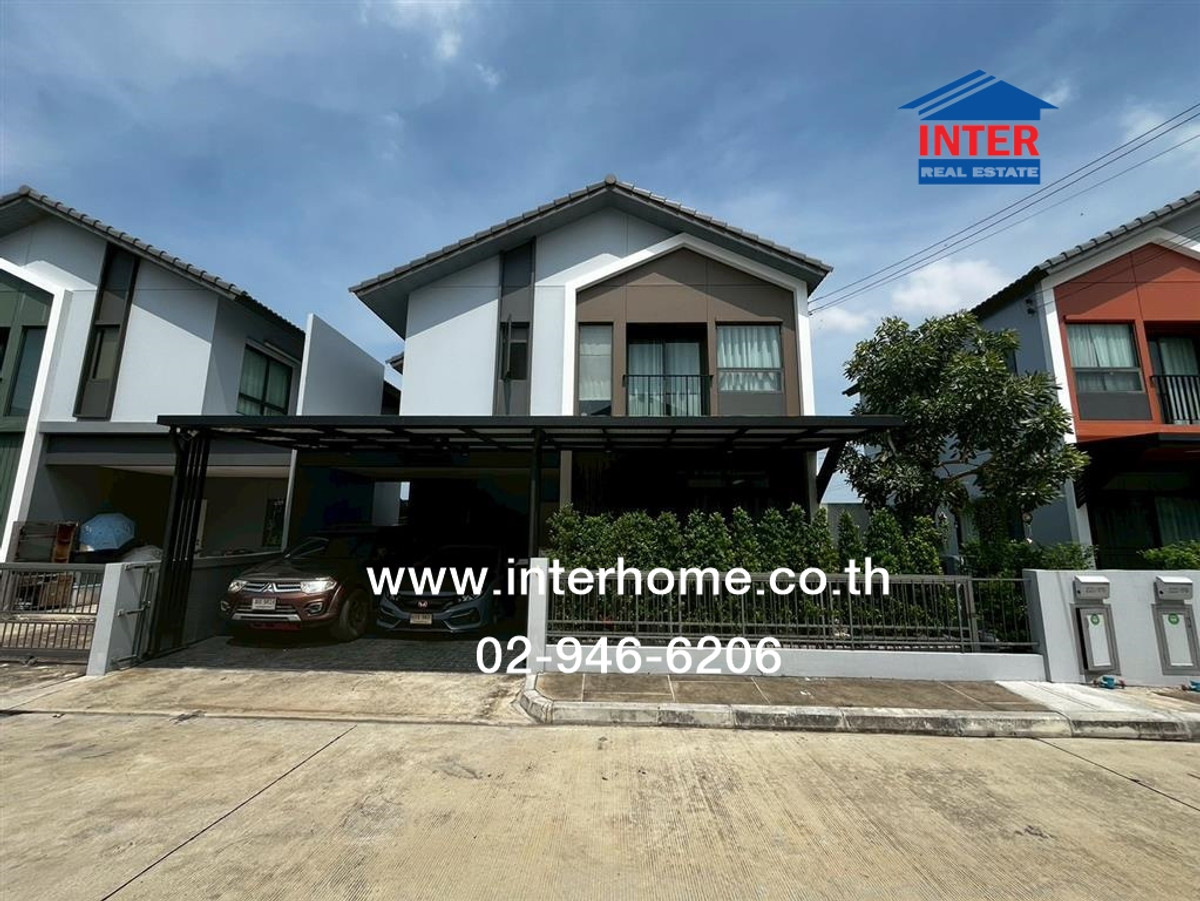 ขายบ้านนนทบุรี บางใหญ่ บางบัวทอง : บ้านเเฝด 2 ชั้น 36.3 ตร.ว. หมู่บ้านอณาสิริชัยพฤกษ์ -วงแหวน ใกล้แม็คโครบางบัวทอง ถนนบางกรวย-ไทรน้อย บางบัวทอง นนทบุรี