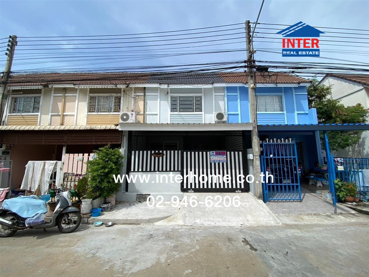 For SaleTownhomePhutthamonthon, Salaya : Townhouse, 2 floors, 21.3 sq m, Pruksa 48 Village, Om Yai – Phetkasem, Soi Wat Thian Dat, Phetkasem Road, Sam Phran, Nakhon Pathom.