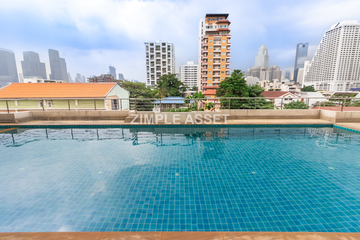 For RentSukhumvit, Asoke, Thonglor : Line ID: @zimple_asset  Service Apartment on Sukhumvit Soi 8. Fully furnished large rooms with fitness and swimming pool. Conveniently located near BTS Nana. Accepts both short-term and long-term stays