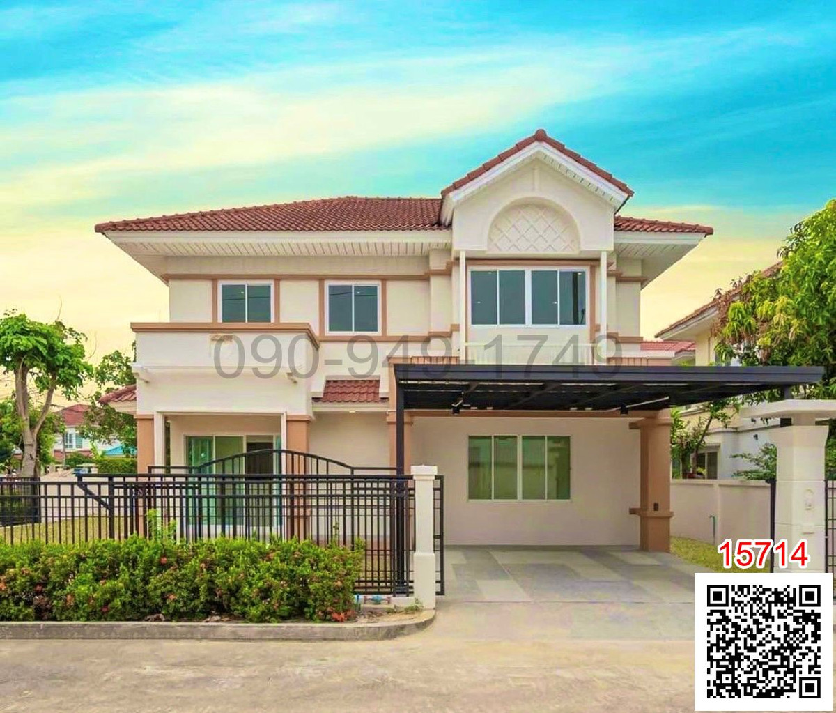 ให้เช่าบ้านนนทบุรี บางใหญ่ บางบัวทอง : เช่า บ้านเดี่ยว 2 ชั้น มณีรินทร์ พาร์ค รัตนาธิเบศร์ หลังใหญ่ หลังริม ใกล้สถานีรถไฟฟ้าบางรักน้อยท่าอิฐ