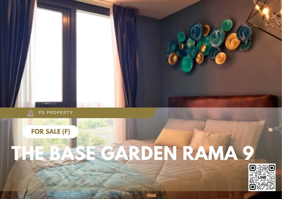 For SaleCondoRama9, Petchburi, RCA : Urgent sale 📍 The Base Garden Rama 9 📍 near APL Ramkhamhaeng, complete with furniture and appliances
