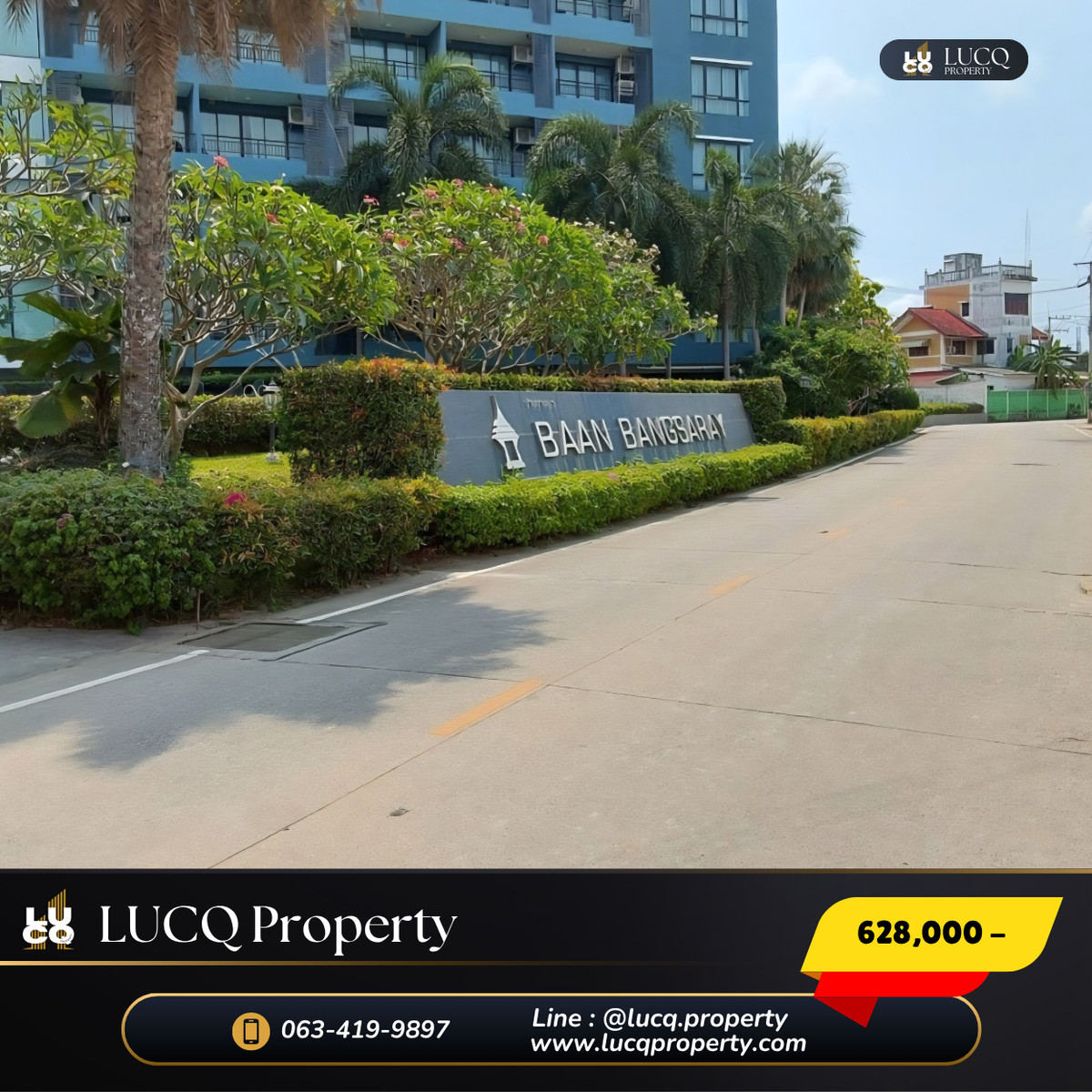 ขายคอนโดพัทยา บางแสน ชลบุรี สัตหีบ : 🏡 𝗕𝗮𝗮𝗻 𝗕𝗮𝗻𝗴 𝗦𝗮𝗿𝗮𝘆  (บ้านบางเสร่ )  คอนโดใกล้ชายหาดบางเสร่ เพียง 𝟲𝟬𝟬 เมตร ราคาหลักแสน พิเศษสุดๆ 𝟲𝟮𝟴,𝟬𝟬𝟬 บาท 