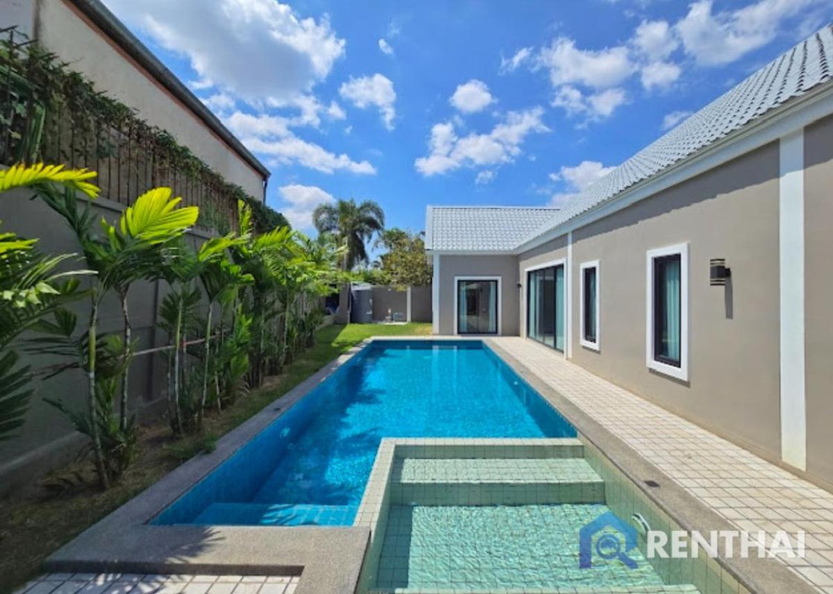 ขายพัทยา บางแสน ชลบุรี สัตหีบ : ขาย บ้านพูลวิลล่า สไตล์นอร์ดิก พื้นที่เยอะ  เพดานสูง อยู่สบาย