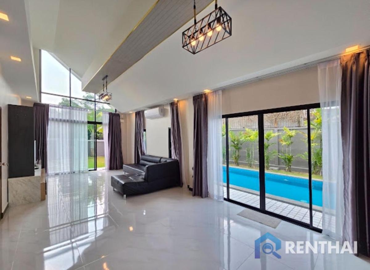 ขายพัทยา บางแสน ชลบุรี สัตหีบ : ขาย บ้านพูลวิลล่า สไตล์นอร์ดิก พื้นที่เยอะ  เพดานสูง อยู่สบาย