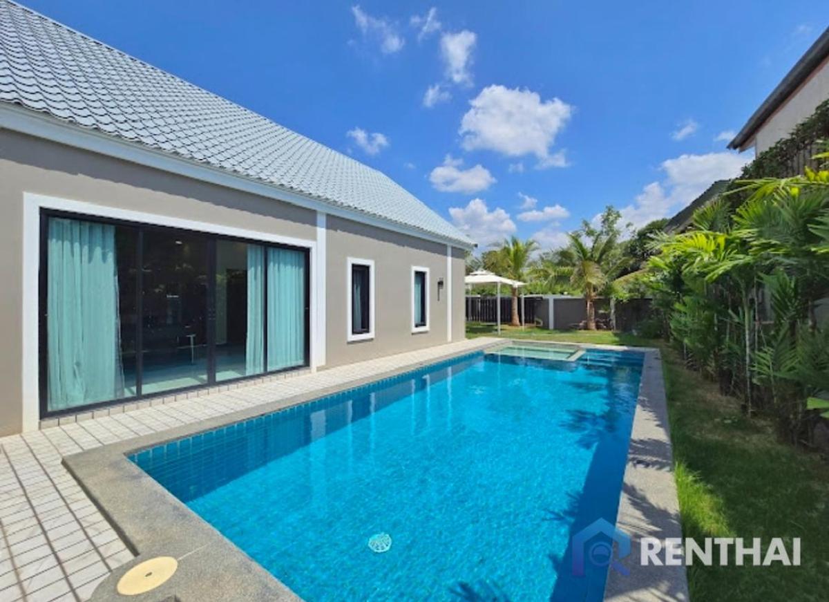 ขายพัทยา บางแสน ชลบุรี สัตหีบ : ขาย บ้านพูลวิลล่า สไตล์นอร์ดิก พื้นที่เยอะ  เพดานสูง อยู่สบาย