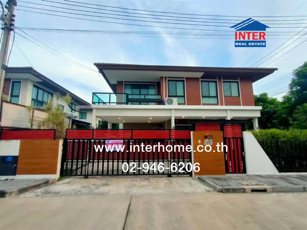 For SaleHousePathum Thani,Rangsit, Thammasat : 2-story detached house, 67.2 sq m, Thanyapirom Grand Ville Village, along Khlong 7, Rangsit-Nakhon Nayok Road, Lam Luk Ka Road, Thanyaburi, Pathum Thani.