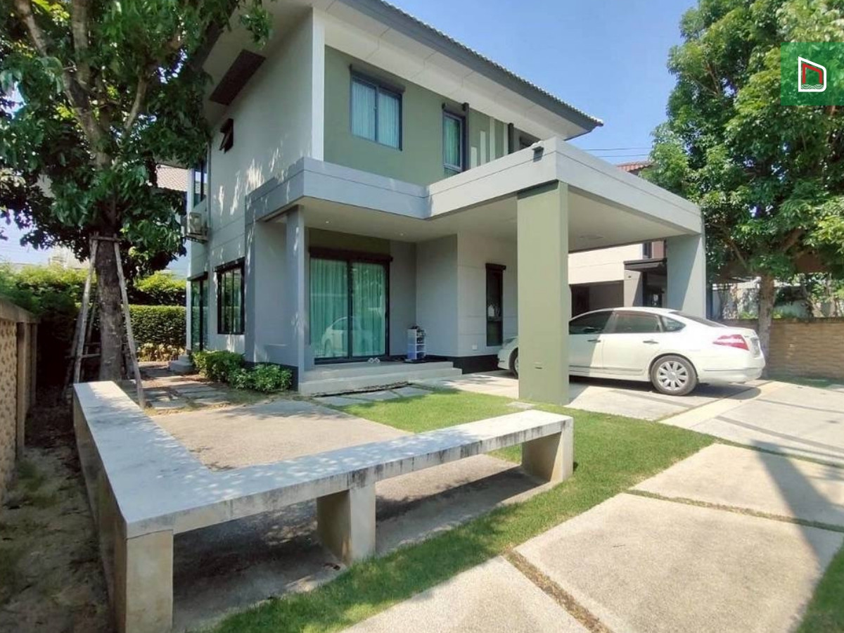 For SaleHouseBangna, Bearing, Lasalle : Single house Burasiri Ring-On Nut House beautifully decorated, fully furnished, ready to move in, 3 bedrooms, 3 bathrooms, 66 sq m, 7.9 million, quiet, good society, convenient travel to airport, expressway, motorway.