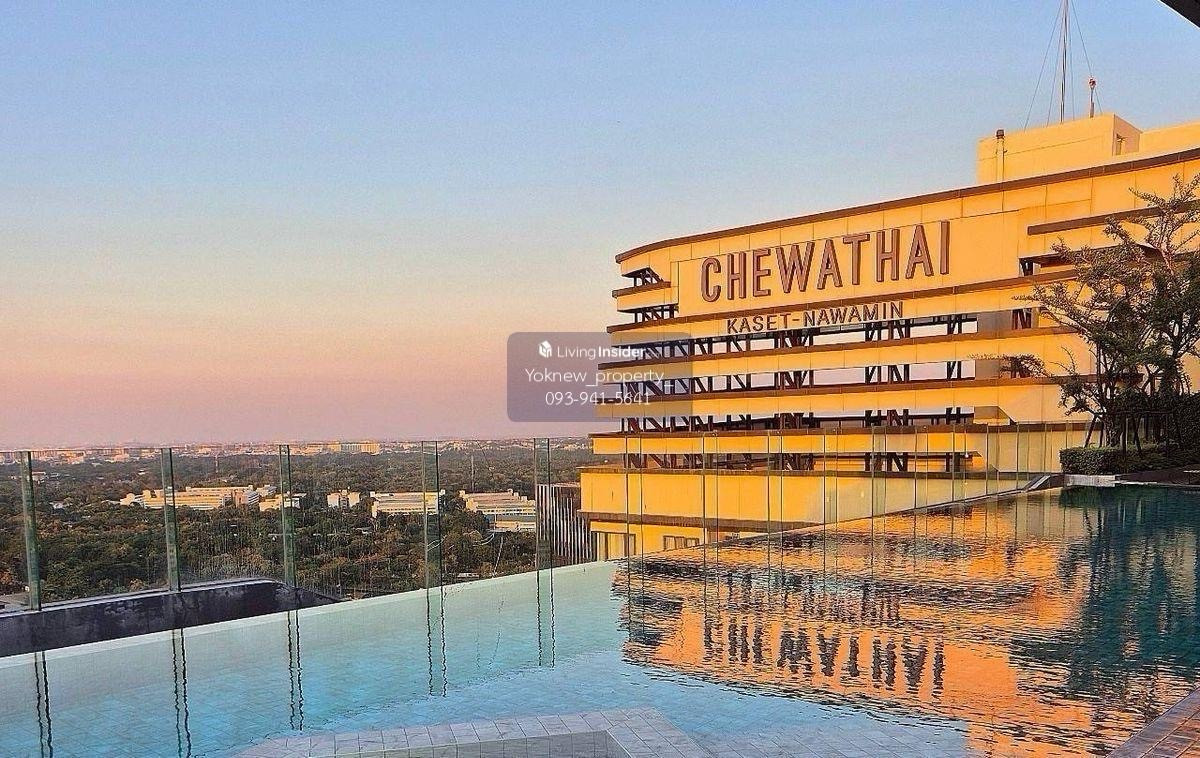 For SaleCondoKasetsart, Ratchayothin : Condo for sale Chewathai Kaset-Nawamin, fully furnished, near BTS Kaset, 2.29 million baht, 095-6568924 Cook