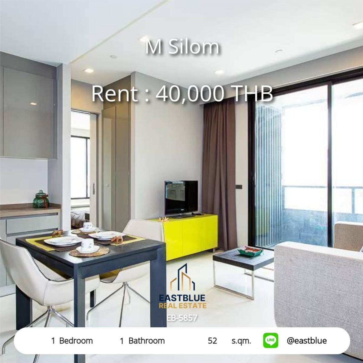 ให้เช่าคอนโดสีลม ศาลาแดง บางรัก : ชิลล์กลางสีลม! คอนโด 1 ห้องนอน ใกล้ BTS Chong Nonsi 
เช่าเพียง 40,000 บาท/เดือน พร้อมสิ่งอำนวยความสะดวกครบครัน!