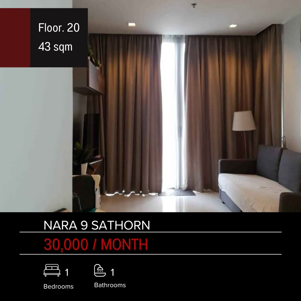 ให้เช่าคอนโดสาทร นราธิวาส :  For Rent Ready to move 