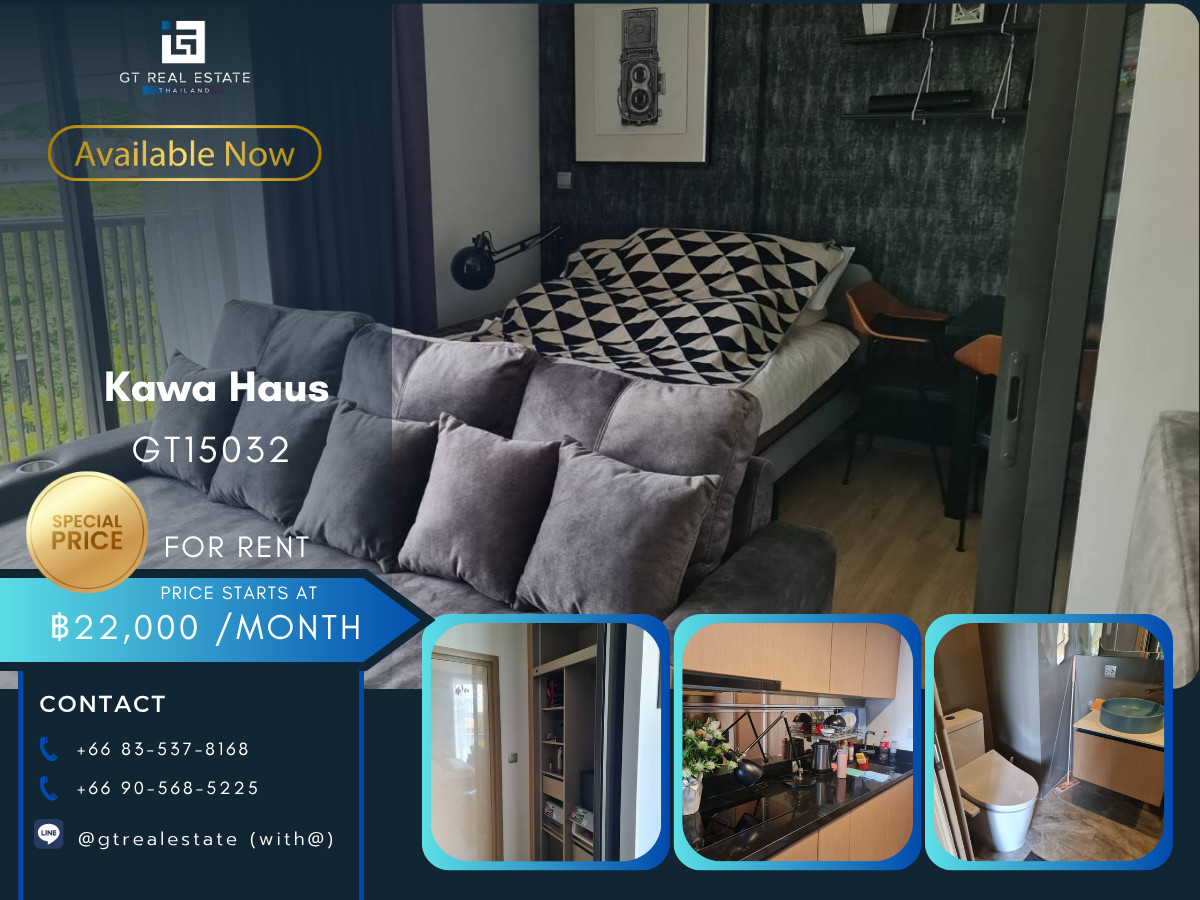 For RentCondoOnnut, Udomsuk : Kawa Haus Condo, convenient travel, close to BTS, there is a shuttle, beautiful room, fully furnished, ready to move in.
