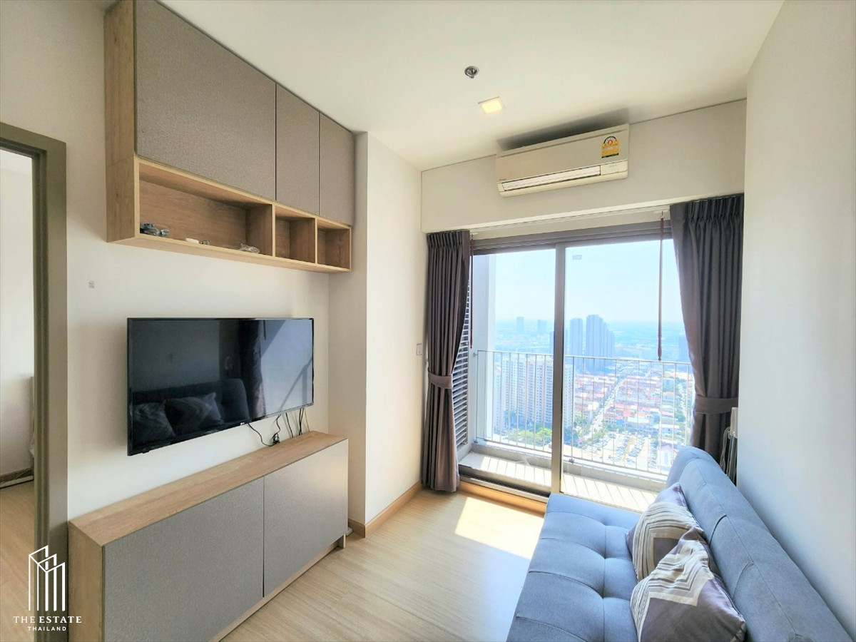 For RentCondoOnnut, Udomsuk : For rent Whizdom Connect, high floor, open view, fully furnished, near BTS Punnawithi @17,000 Baht