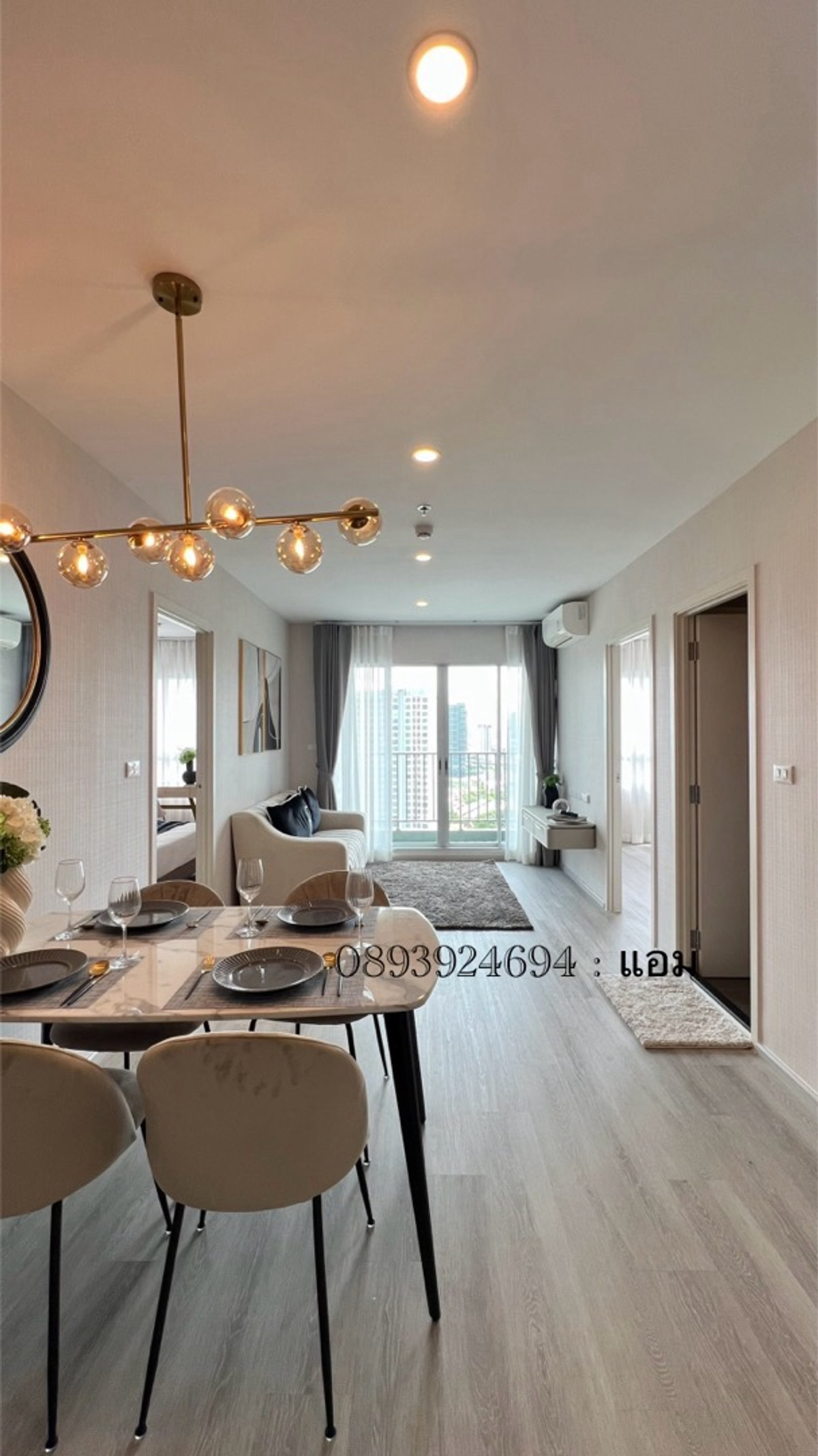 For SaleCondoThaphra, Talat Phlu, Wutthakat : 3.99 million baht, get 2 bedrooms, 2 bathrooms, 61 sq m, 65,000 baht each, fully decorated with wall curtains and electrical appliances + IPhone 17 Pro &