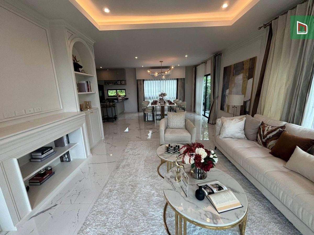 Luxury house Setthasiri Chaengwattana-Prachachuen 2 1 ngan 19.6 sq m, 3 bedrooms, 6 bathrooms, 24 million, new house ready to move in, quality society, close to Si Rat Expressway & Chaengwattana Loading...