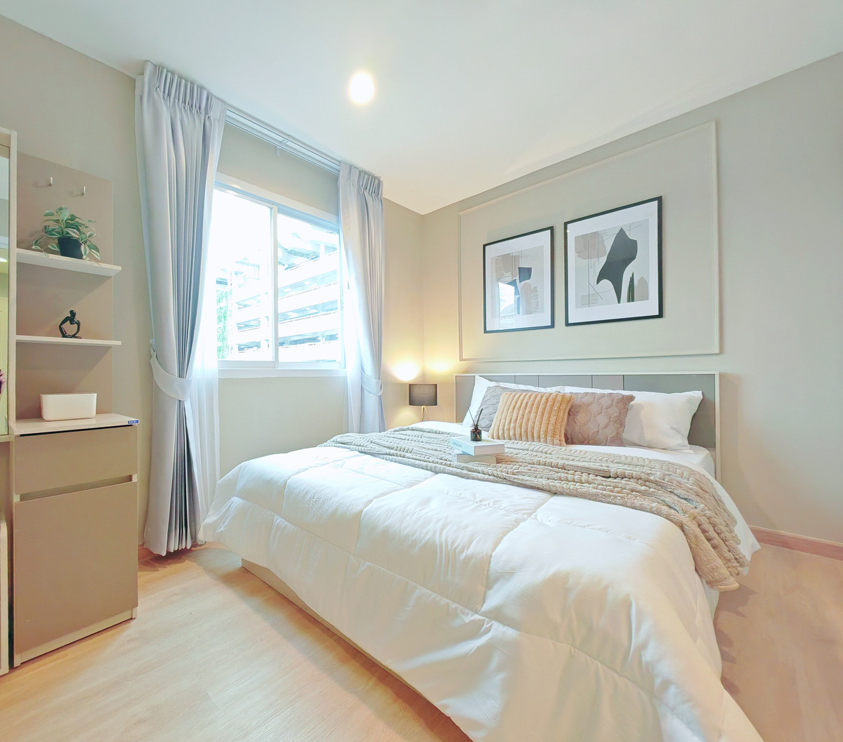 CondoChaengwatana, Muangthong : Condo for rent, completely renovated 💥 The Paint Ngamwongwan 22 💥 Open view, next to The Mall Ngamwongwan, near the expressway, near the MRT red and purple lines.