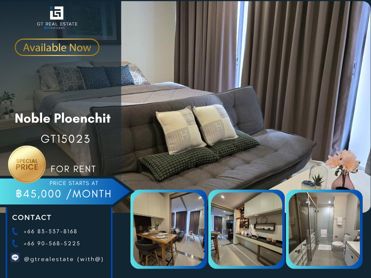 For RentCondoWitthayu, Chidlom, Langsuan, Ploenchit : Noble Ploenchit Condo, convenient travel, near BTS, there is a shuttle, beautiful room, fully furnished, ready to move in!!