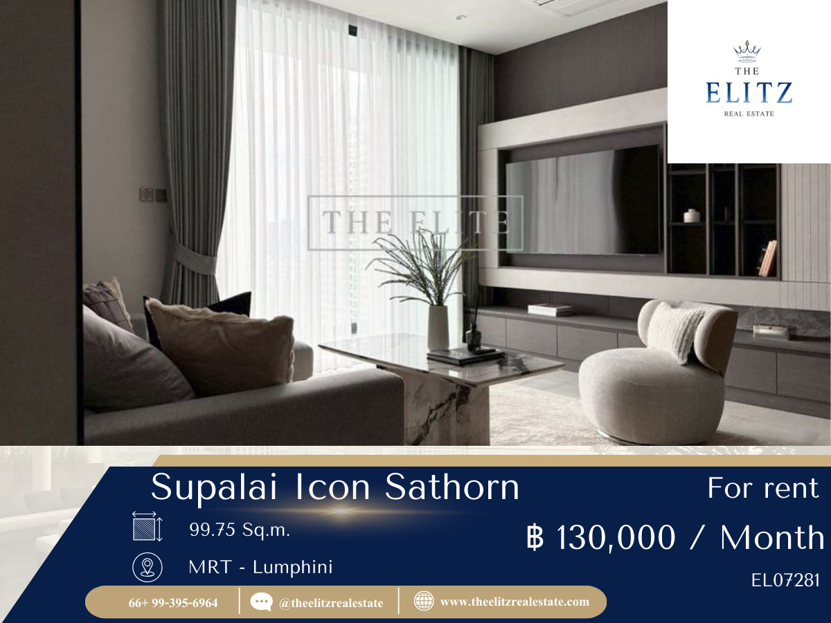 For RentCondoSathorn, Narathiwat : ✨ If youre in Sathorn, you have to be Supalai Icon. The room is fully decorated, the view is spectacular, and the feel is really good 💯
