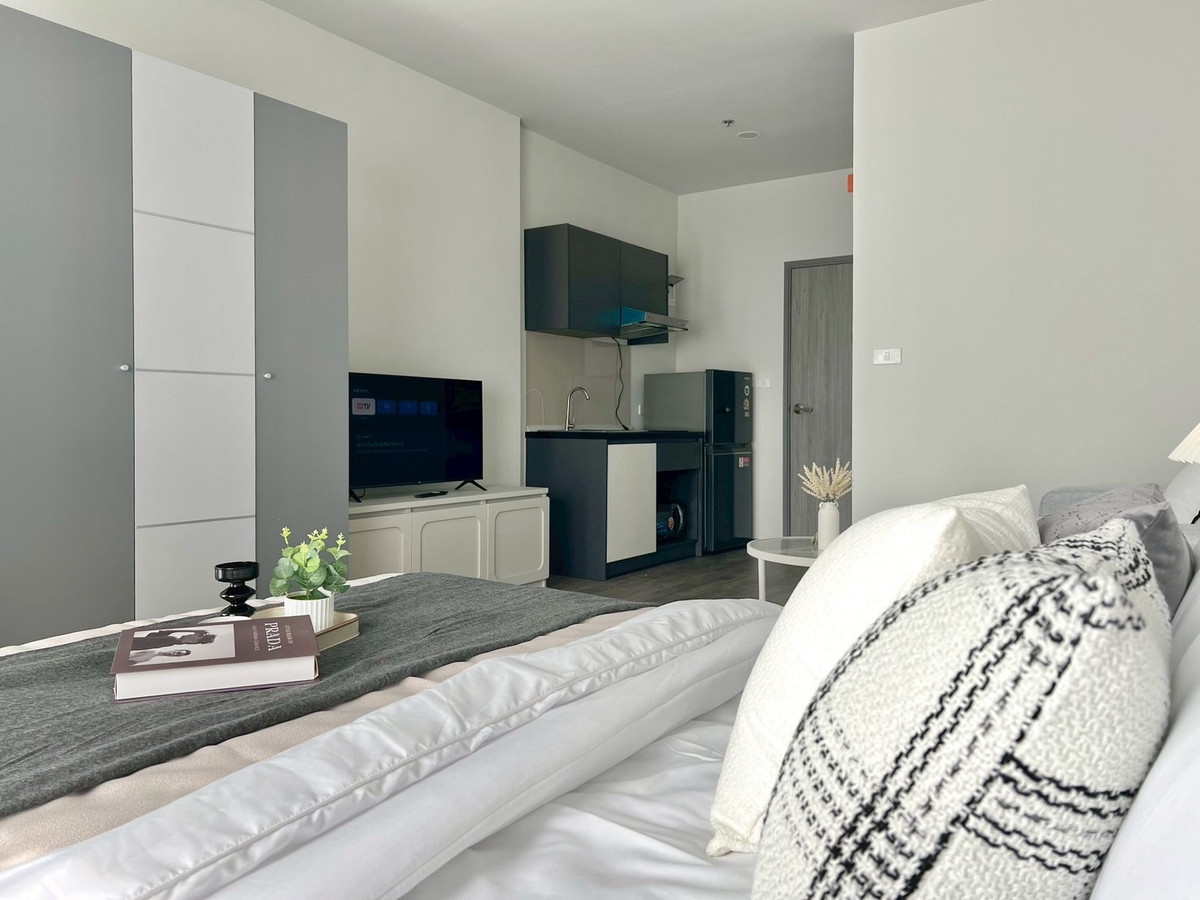 ให้เช่าคอนโดท่าพระ ตลาดพลู วุฒากาศ : Studio bedroom ติด BTS วุฒากาศ ห้องมือ 1 เฟอร์ครบ พร้อมอยู่