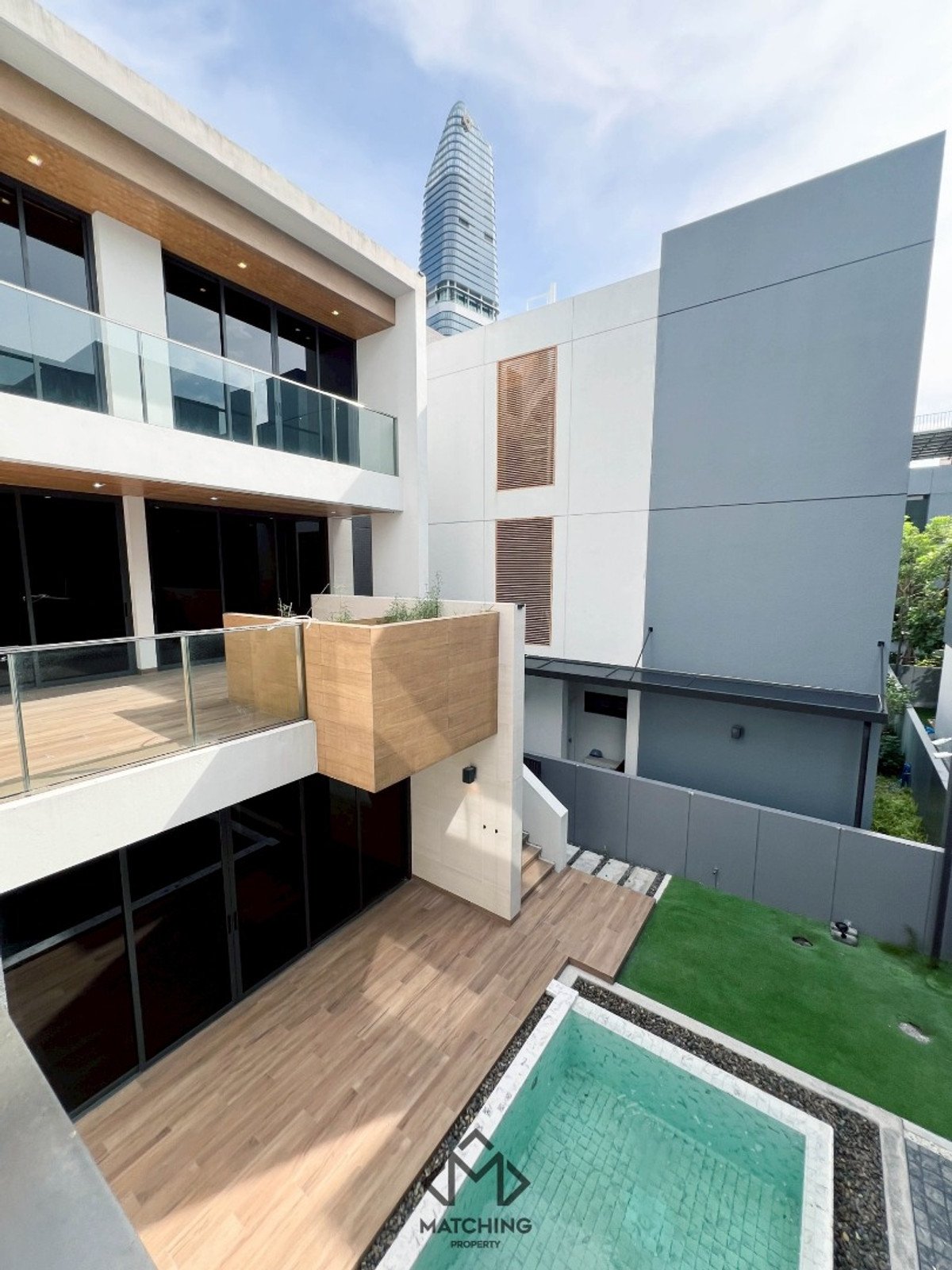 HouseRama3 (Riverside),Satupadit : Single house BAAN 365 RAMA3 with private swimming pool + elevator, good location near Kings College and Shrewsbury, call 098-654-2399.