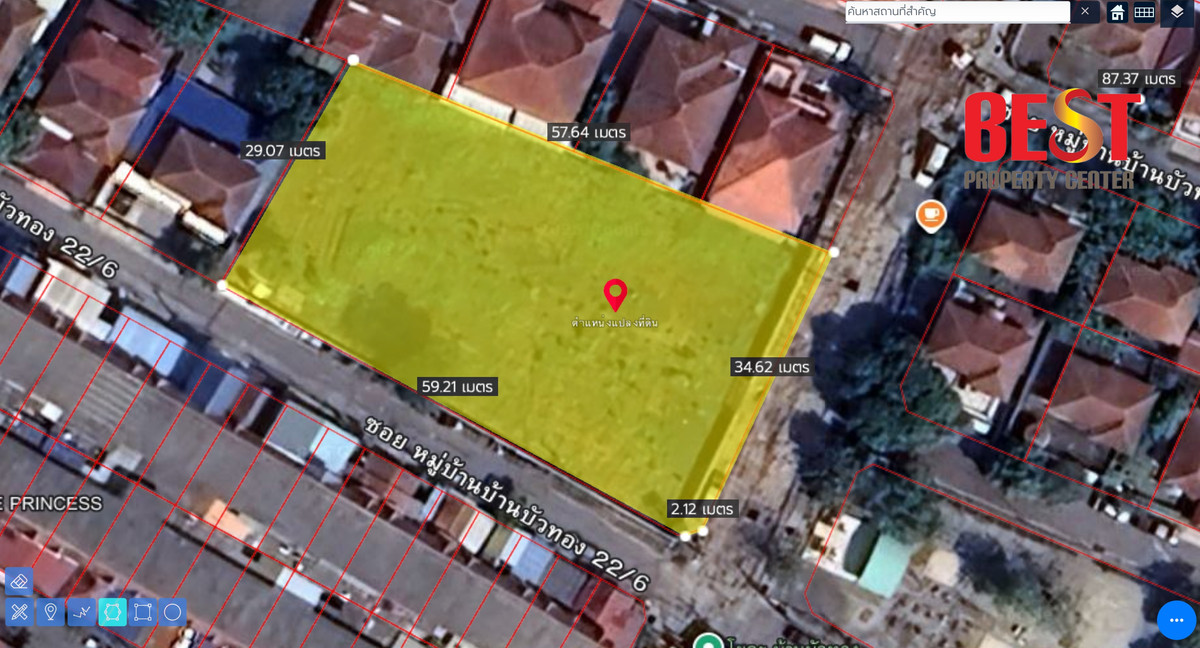 Empty land for sale, corner plot, good location, Ban Bua Thong Village 2, Soi 22/6. Loading...