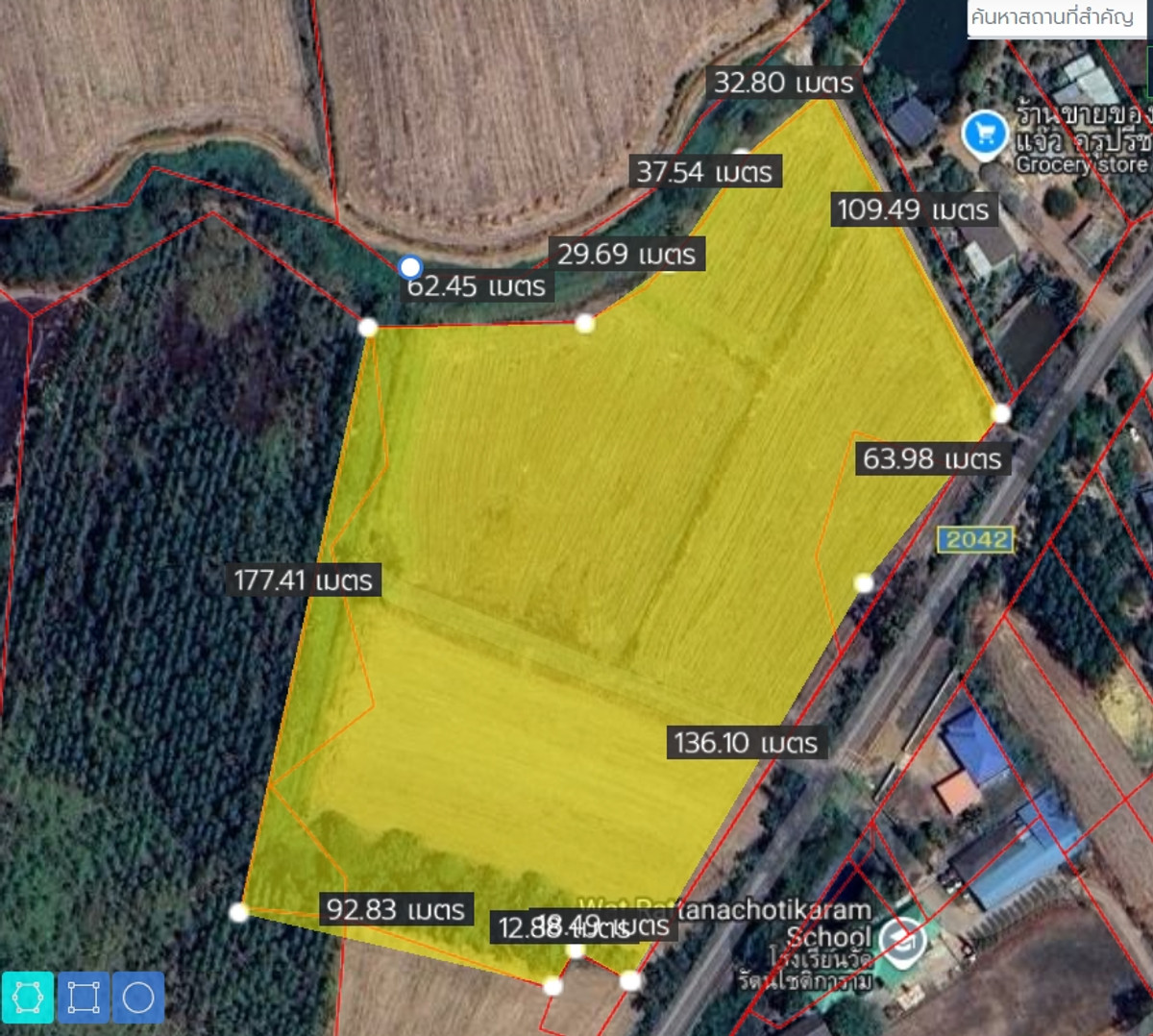 ขายที่ดินปราจีนบุรี : 🏞 ที่ดินสวย 22 ไร่ ราคาถูกที่สุดในย่านนี้! หน้ากว้างเกือบ 200 เมตร  ติดถนนดำ 2 เลน (ปจ.2042) อำเภอกบินทร์บุรี จังหวัดปราจีนบุรี