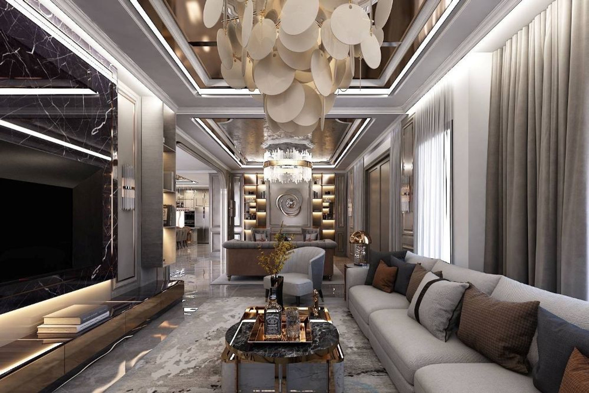 For sale or rent, 2-story luxury detached house, Grand Bangkok Boulevard, Krungthep Kreetha, 135 sq m, pets allowed. Fully decorated Near Suvarnabhumi Airport Loading...