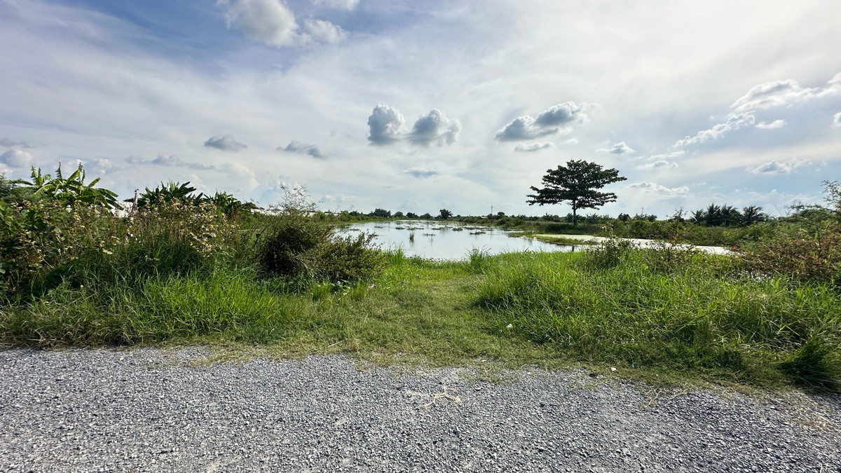 For SaleLandLadkrabang, Suwannaphum Airport : Land for sale, area 23-1-96 rai, Saribut Road, Thap Yao Subdistrict, Lat Krabang District, Bangkok.