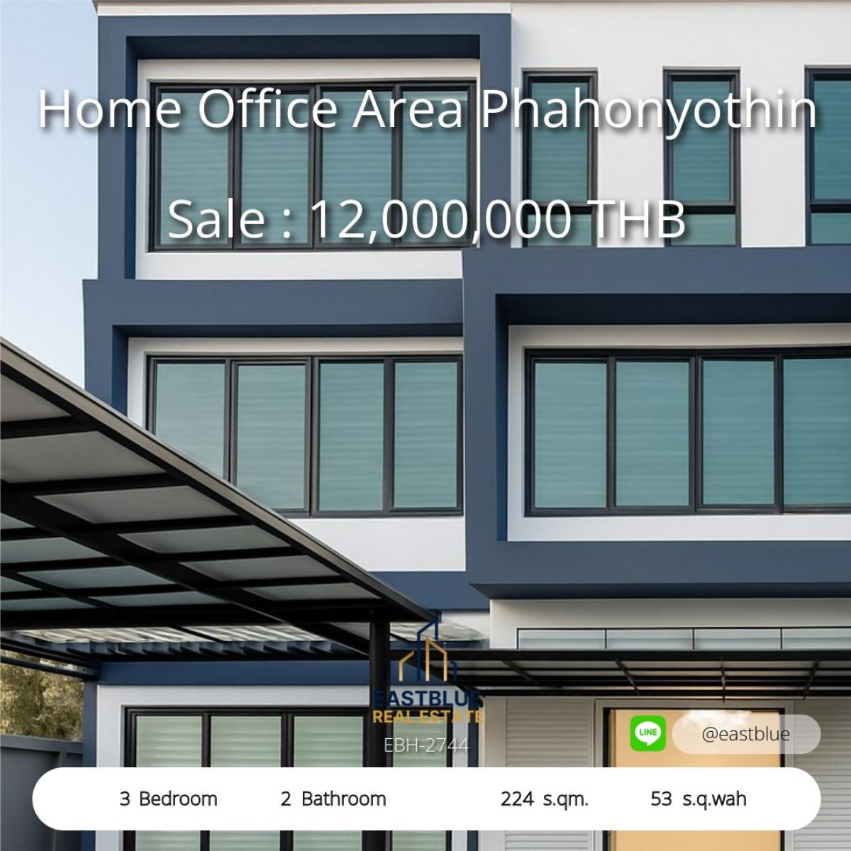 For SaleHome OfficeLadprao, Central Ladprao : Beautiful house with home office work space in the heart of Phahon Yothin. Beautiful Home with Office Area in Phahonyothin – Your Perfect Living & Working Space