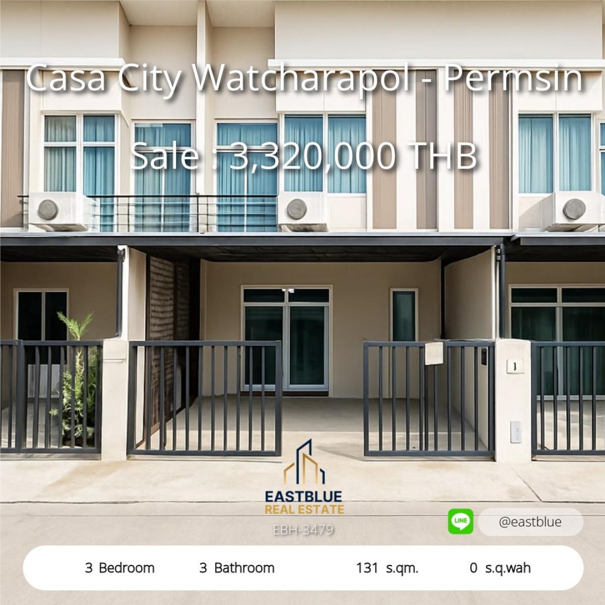 ขายทาวน์โฮมนวมินทร์ รามอินทรา : 12/02/2026, ขายทาวน์โฮม Casa City วัชรพล-เพิ่มสิน บ้านสวย 3 นอน พร้อมระบบกันขโมย 
ทำเลติดถนนใหญ่ ใกล้ทางด่วน-รถไฟฟ้า เริ่ม 3.32 ลบ.เท่านั้น!