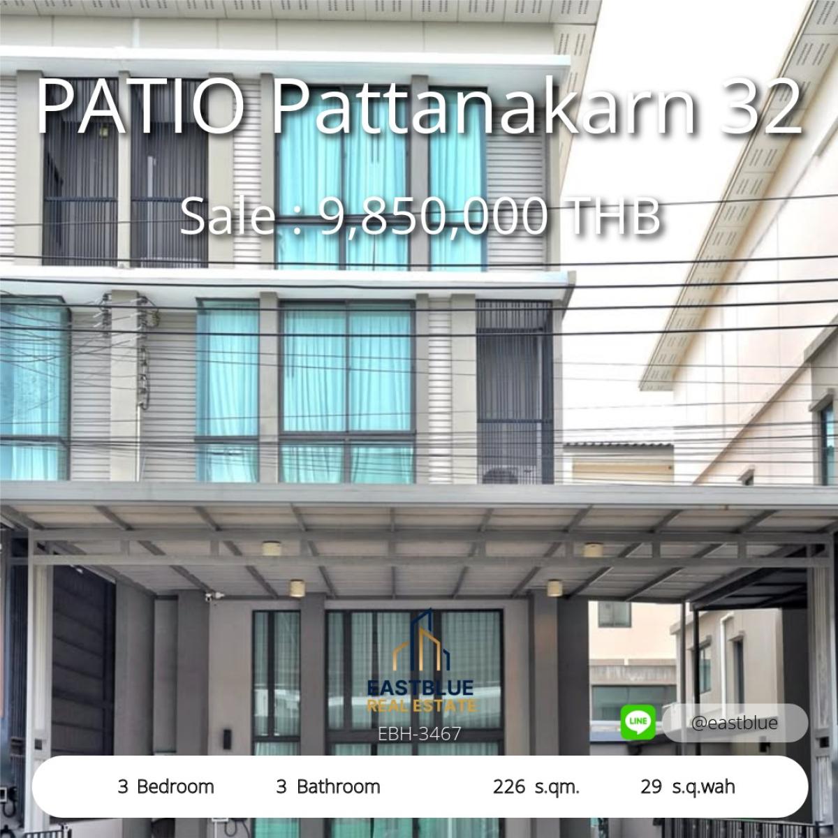 ขายทาวน์โฮมพัฒนาการ ศรีนครินทร์ : 24/03/2026, ขายด่วน! บ้านทาวน์โฮม 3 ชั้น พัฒนาการ 32 กว้างขวาง พร้อมอยู่ 
บ้านเฟอร์ครบ 29 ตร.ว. จอดรถ 3 คัน ใกล้ทางด่วน ลงทุนหรืออยู่อาศัยคุ้มค่า 0642748883