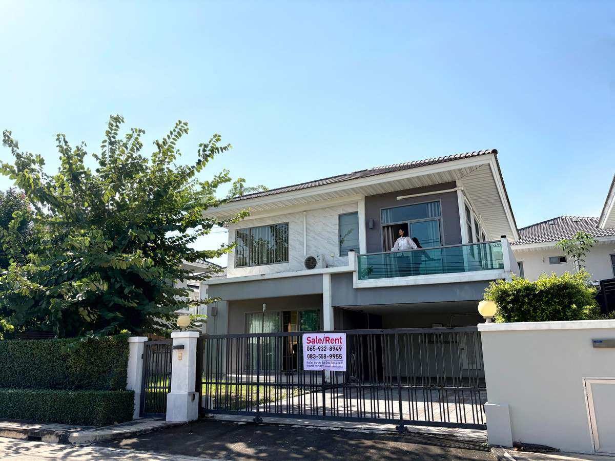 HousePattanakan, Srinakarin : For sale & Rent Single house in front of the garden, Perfect Place Rama 9-Krungthep Kreetha