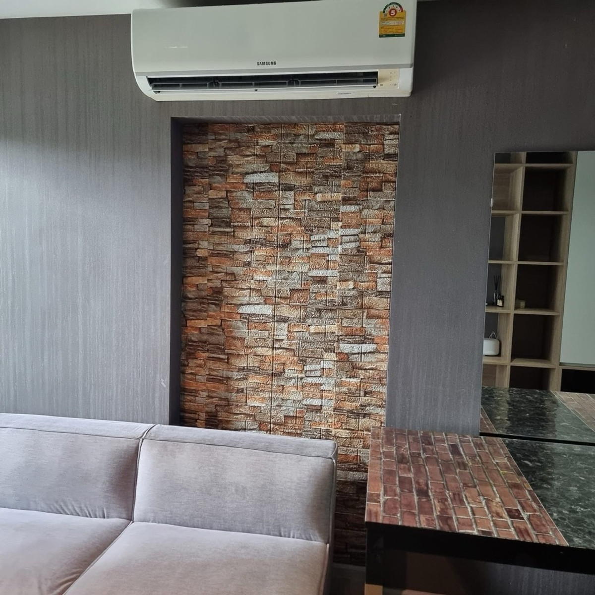 For RentCondoBangna, Bearing, Lasalle : Condo for rent, The Aspen, Lasalle, room size 35 sq m, 3rd floor, north side, swimming pool view, corner room, high privacy. Fully furnished Good UV protection curtain