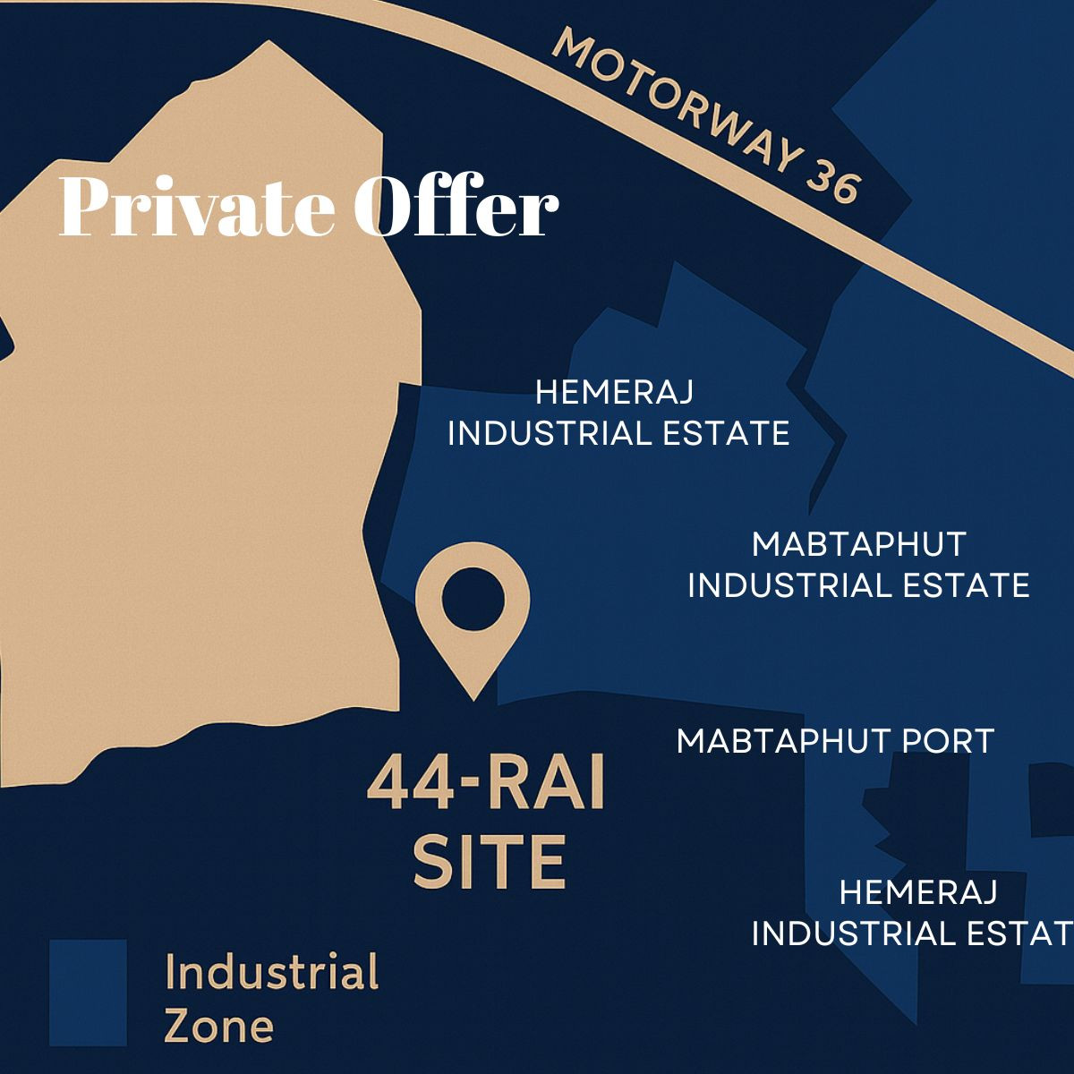 ขายที่ดินระยอง : 🌟 Private Offer – ขายที่ดิน 44 ไร่ ใกล้นิคมมาบตาพุด ทำเลเชื่อมท่าเรือ MIT เขต EEC 🌟