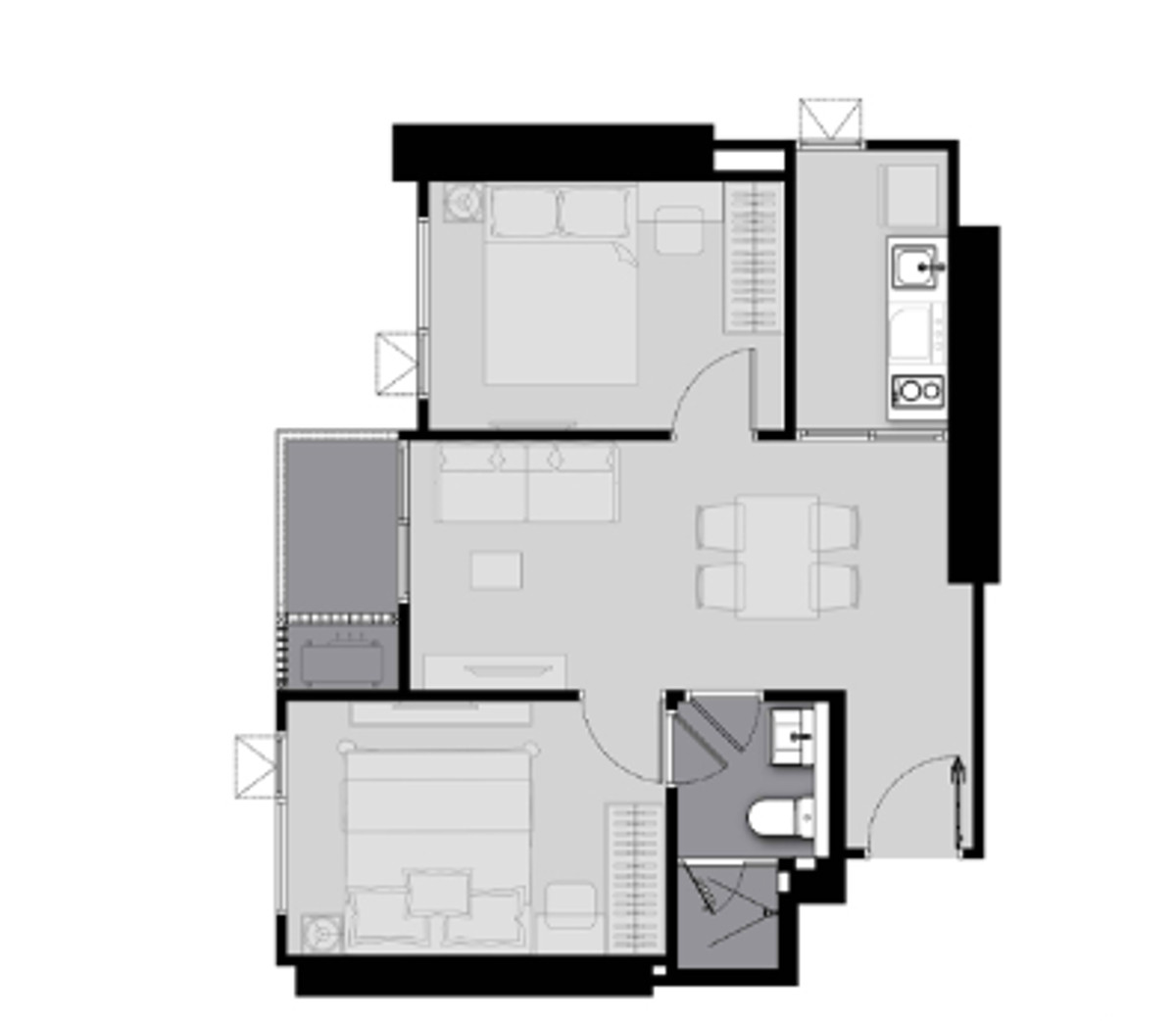 For SaleCondoRama9, Petchburi, RCA : Life Asoke - Rama 9 / 1 Bedroom (FOR SALE), Life Asoke - Rama 9 / 1 Bedroom (FOR SALE) PRAEW065