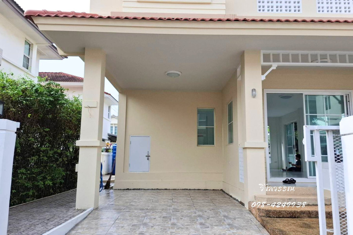 For SaleHousePathum Thani,Rangsit, Thammasat : Single detached house on the corner of Chaiyaphruek 2 - next to Road 345, Bang Khu Wat, good location, convenient travel, connecting to Kanchanaphisek Road, Ratchaphruek Road, Kanlapapruek Road, expressway connecting Chaengwattana Road.