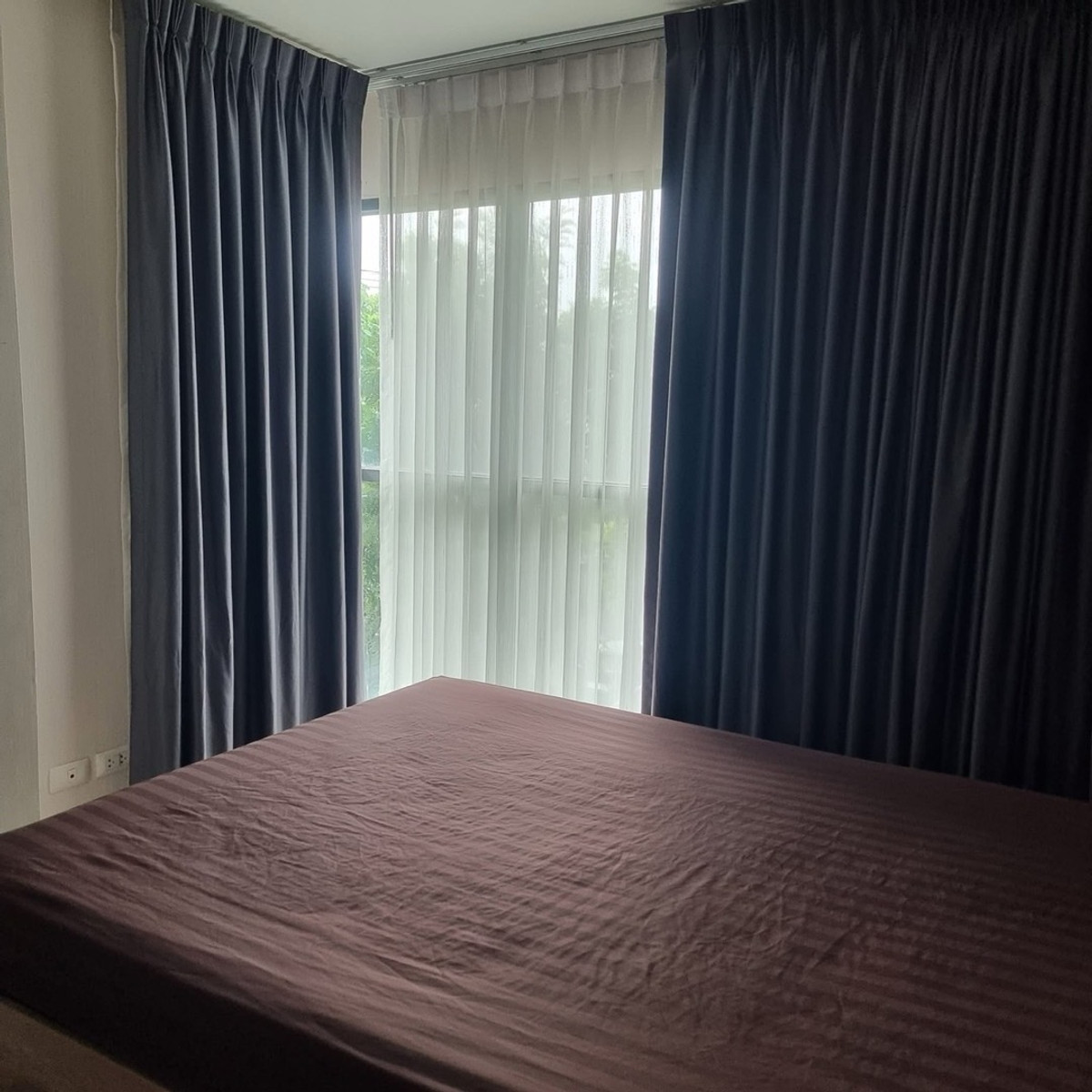 For RentCondoBangna, Bearing, Lasalle : Condo for rent, The Aspen, Lasalle, room size 35 sq m, 3rd floor, north side, swimming pool view, corner room, high privacy. Fully furnished Good UV protection curtain