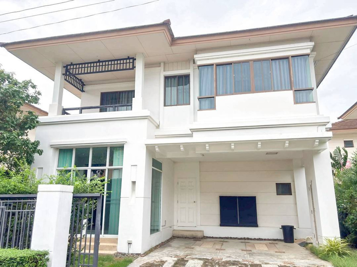 For RentHouseBangna, Bearing, Lasalle : Single house for rent, Setthasiri Project (Bangna-Wongwaen), behind Mega Bangna 200 meters, fully furnished. Ready to move in