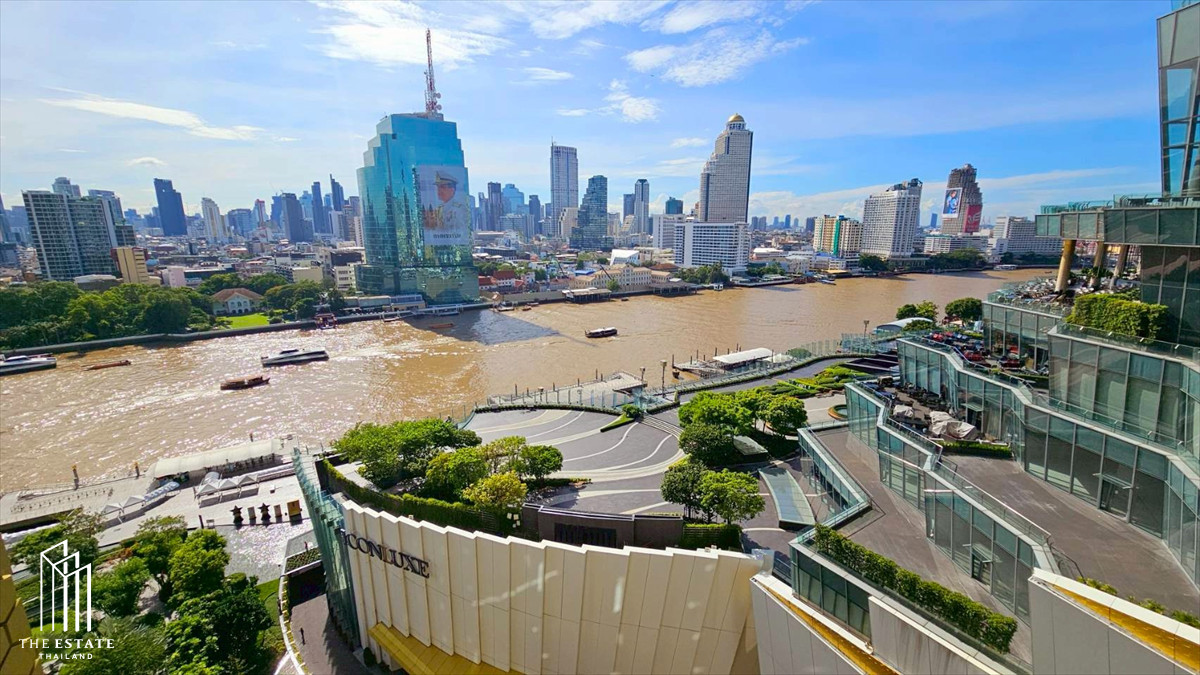 For rent Magnolias Waterfront Residences, a room with a beautiful view along the Chao Phraya River, next to Icon Siam, seeing the water, city, and gardens in one corner. Live a luxurious life in the heart of Bangkok @75,000 Baht Loading...