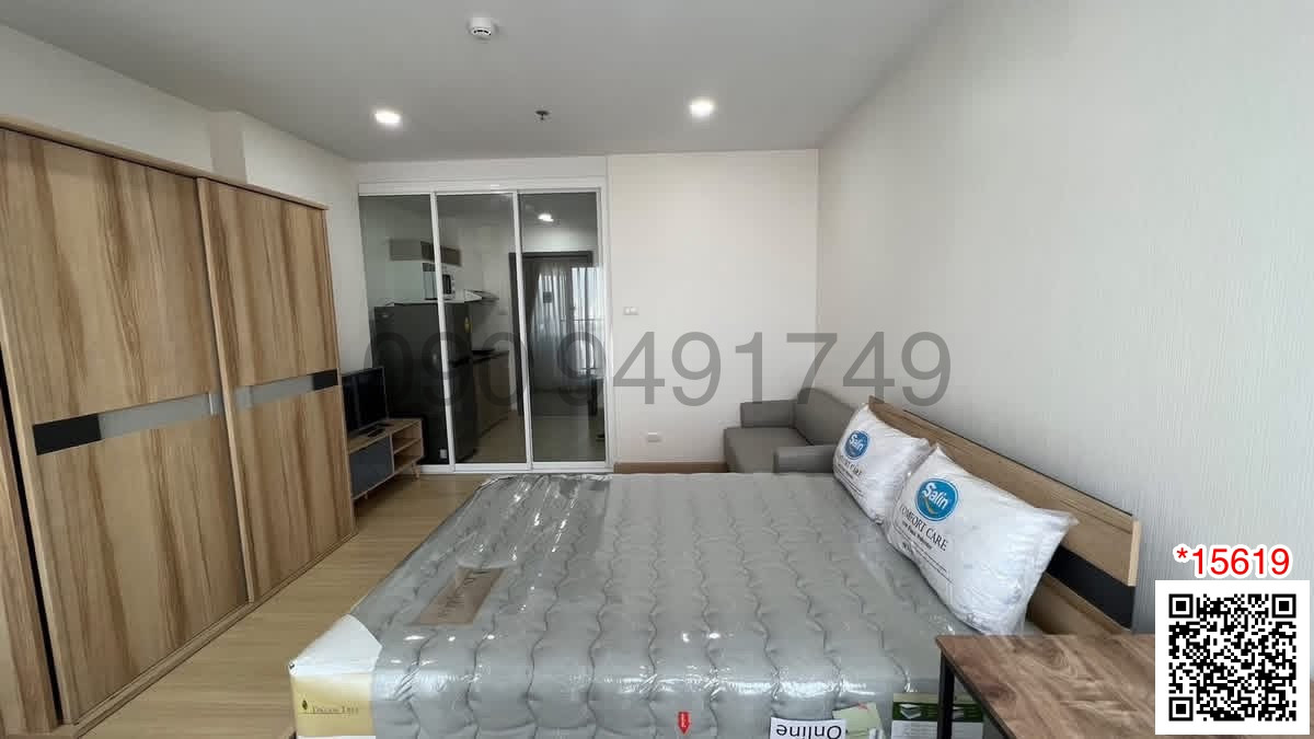 ให้เช่าคอนโดรามคำแหง หัวหมาก : เช่า คอนโด Supalai Veranda รามคำแหง ห้อง Studio ตึก C ชั้น 22 ติดรถไฟฟ้าสายสีส้ม MRT กกท.