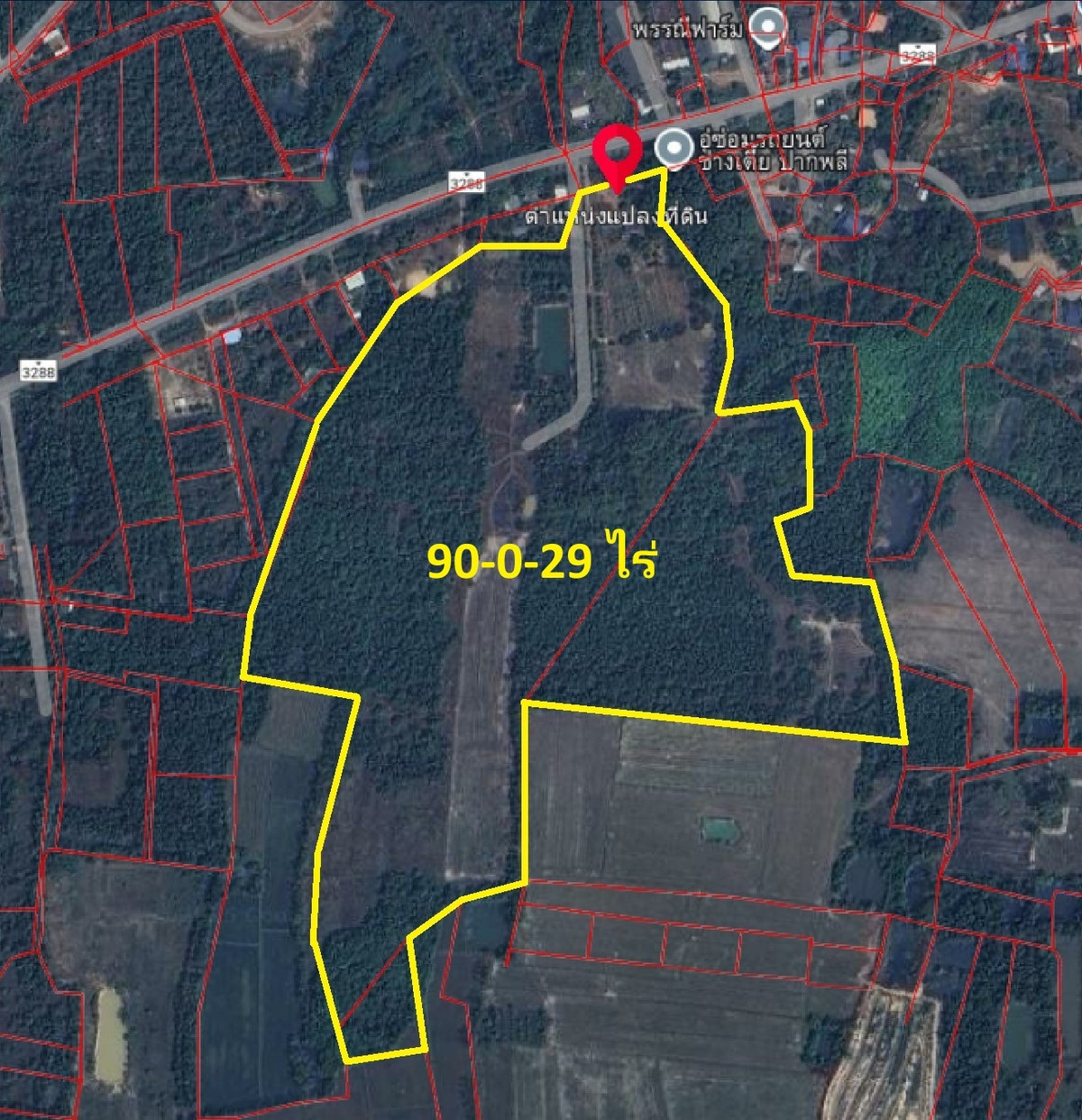 LandNakhon Nayok : 95056 - Sell/rent beautiful land 90 rai, prime location, spot to receive feng shui power, Nakhon Nayok - way up Khao Yai.