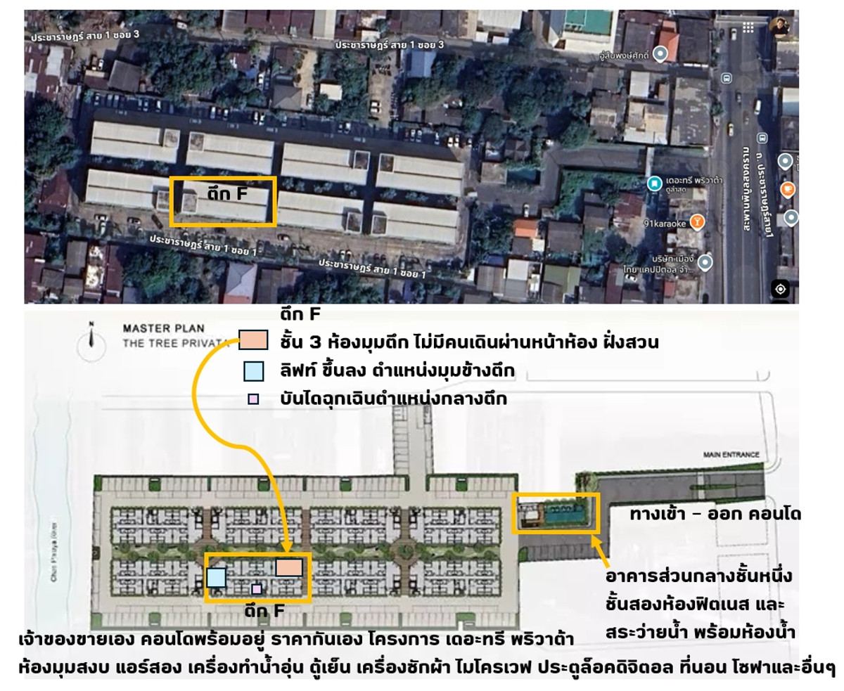 คอนโดบางซื่อ วงศ์สว่าง เตาปูน : เจ้าของขายเอง คอนโดพร้อมอยู่ ราคากันเอง โครงการ เดอะทรี พริวาต้า ห้องมุมสงบ 