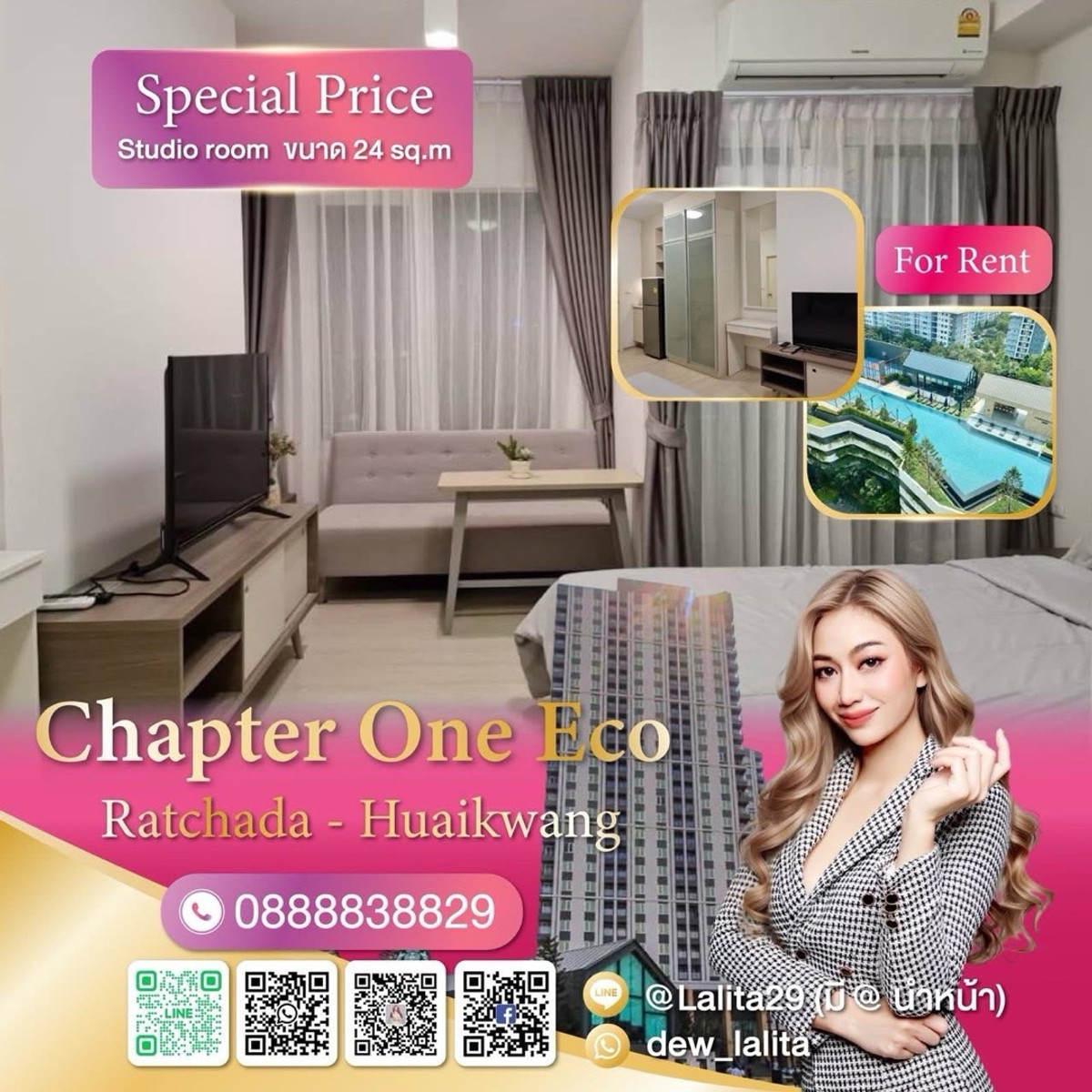 For RentCondoRatchadapisek, Huaikwang, Suttisan : 🔥🔥🔥Hot Prices 11,000.- 🔥🔥🔥
🌻𝐅𝐨𝐫 𝐑𝐞𝐧𝐭/Sale🌻 𝐂𝐡𝐚𝐩𝐭𝐞𝐫𝐎𝐧𝐞 𝐄𝐜𝐨 𝐫𝐚𝐭𝐜𝐡𝐚𝐝𝐚 𝐇𝐮𝐚𝐤𝐰𝐚𝐧𝐠  🏠 H21🔥พร้อมอยู่ 12/11/68🔥
🍇🦢🍇ไม่รับโคค่ะ ติดโคมาแล้วค่ะ🍇🦢🍇
🟥🟩🟧🟨🟪🟥🟩🟧🟨🟥🟩🟨🟨🟪
❤️❤️ มี 7-11 หน้าตึก สะดวกสบายมากค่ะ
