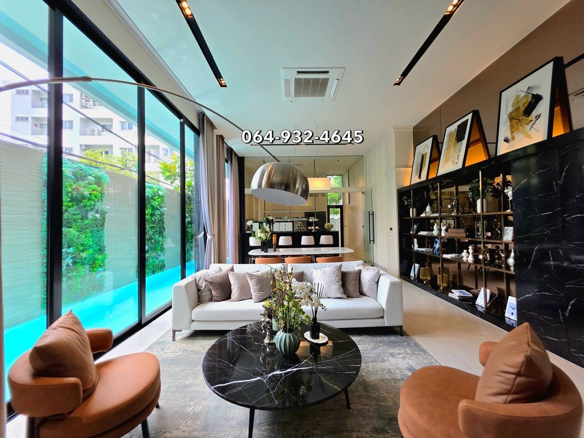 For SaleHouseRamkhamhaeng, Hua Mak : ARNA RAMA 9 ARNA Rama 9, 3-storey luxury house, Ultra Luxury with private swimming pool. Starting at Rama 9 location, New CBD area, 56 sq m, 4 bedrooms, 5 bathrooms, 611 sq m. 📲064-932-4645 Ken