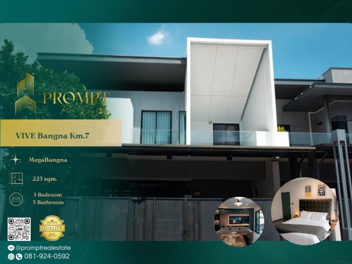 For RentHouseBangna, Bearing, Lasalle : UV01874 - VIVE Bangna Km.7 :  วีเว่ บางนา กม.7 : VIVE Bangna Km.7 :  วีเว่ บางนา กม.7 - #MegaBangna #InternationalSchool (SISB/TCIS /Concordian) #SuvarnabhumiAirport