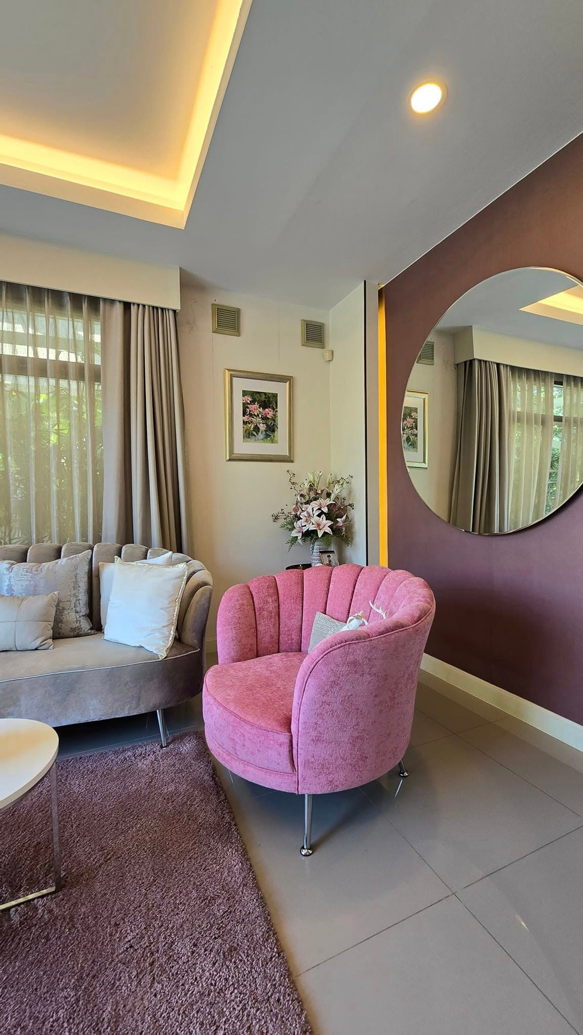 For RentHousePattanakan, Srinakarin : Single house for rent: Perfect Place 2 — New Krungthep Kreetha Road. Beautiful house ready to move in Near international schools / expressways / famous department stores, 2-storey detached house, modern style, on an area of ​​90 square meters, spacious us